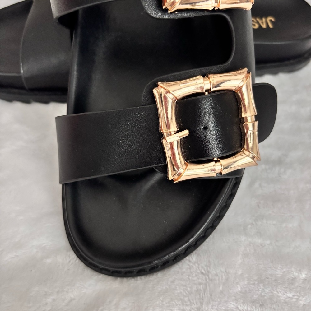 JASON WU Marzan Black Vegan Leather Luxe Slide-On Sandal--NEW--8.5 - Picture 7 of 15